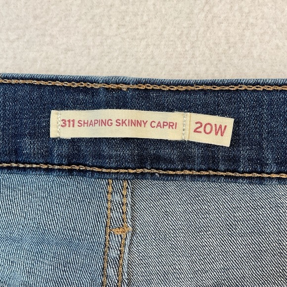 Levis 311 Shaping Skinny Capri Jeans Womens Plus 20W Blue Denim - Picture 9 of 14